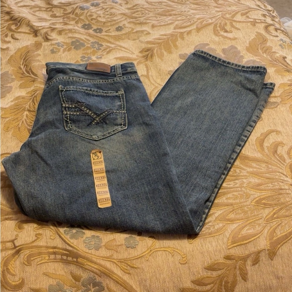 Flypaper Men's Relaxed Dark Blue Denim Jeans